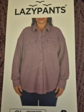 XL: LAZYPANTS Mauve Button-Up Shacket